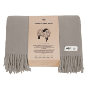 Koc wełniany YETI SZARY ZIEMISTY Hop Design