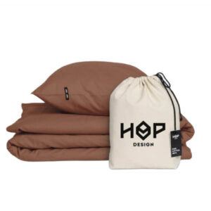 Pościel PURE czysta bawełna rdzawa brązowa Hop Design