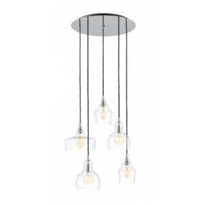 LAMPA WISZĄCA LONGIS 5 CHROM KASPA