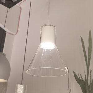 Modern glass Flared TP led fi50 M930 zwieszany biały AQForm