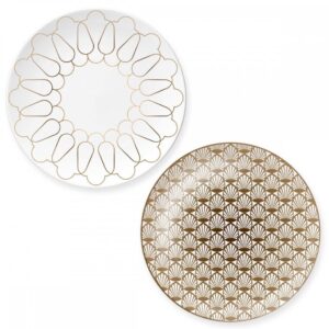 Zestaw talerzy 21 cm set 01 złoto VOLA