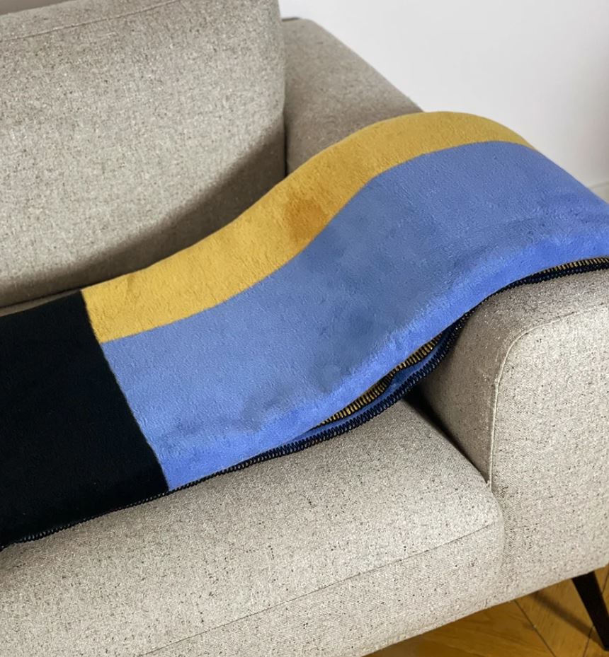 Koc 150 x 200 EXCLAMATION PINK BLUE HOGAI - obrazek 3