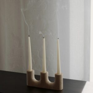 Świecznik Trilo trawertyn Tamo