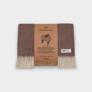 Koc wełniany ALPAK brązowy Hop Design