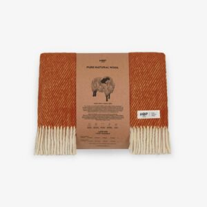 Koc wełniany ALPAK Rudy brąz Hop Design